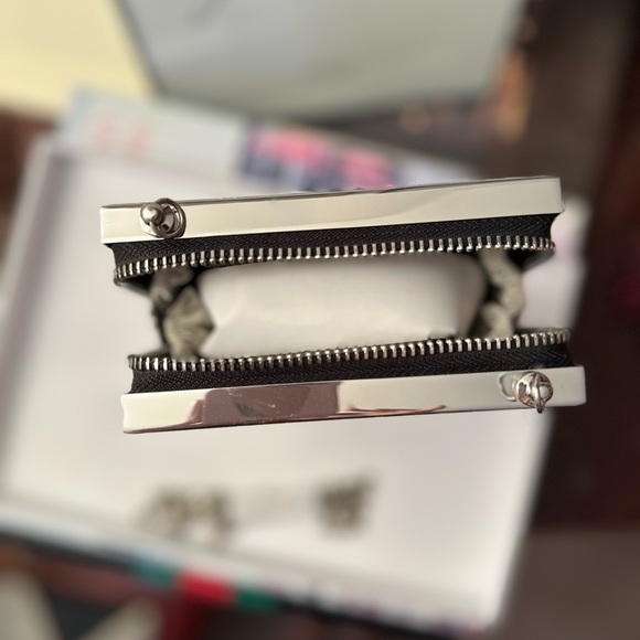 BCBGMAXAZRIA Deven Multicolor Metal and Lucite Convertible Box Bag, NWT - Picture 4 of 4